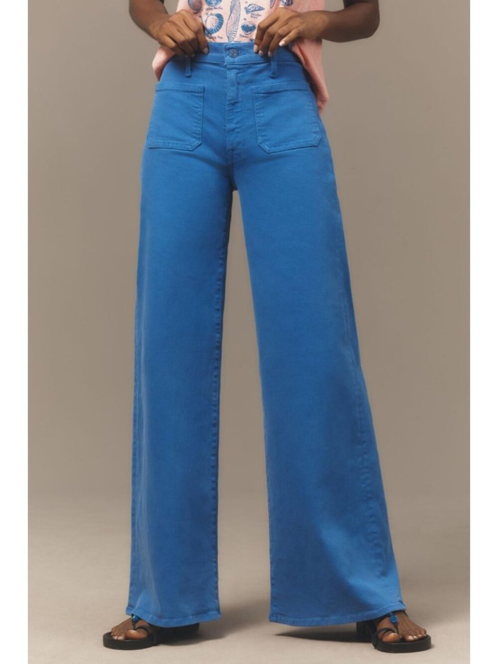 NWT Mother The Patch Pocket Undercover Sneak in Snorkel Blue Jeans 25